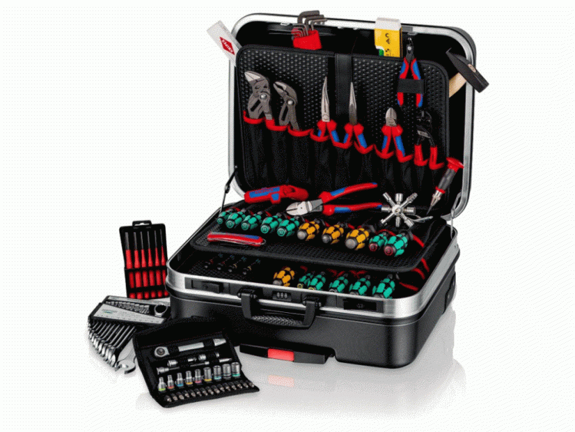 Kufr s nářadím BIG Basic Move pro mechaniky, sada 90 dílů - KNIPEX 00 21 06 M