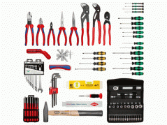 Kufr s nářadím BIG Basic Move pro mechaniky, sada 90 dílů - KNIPEX 00 21 06 M